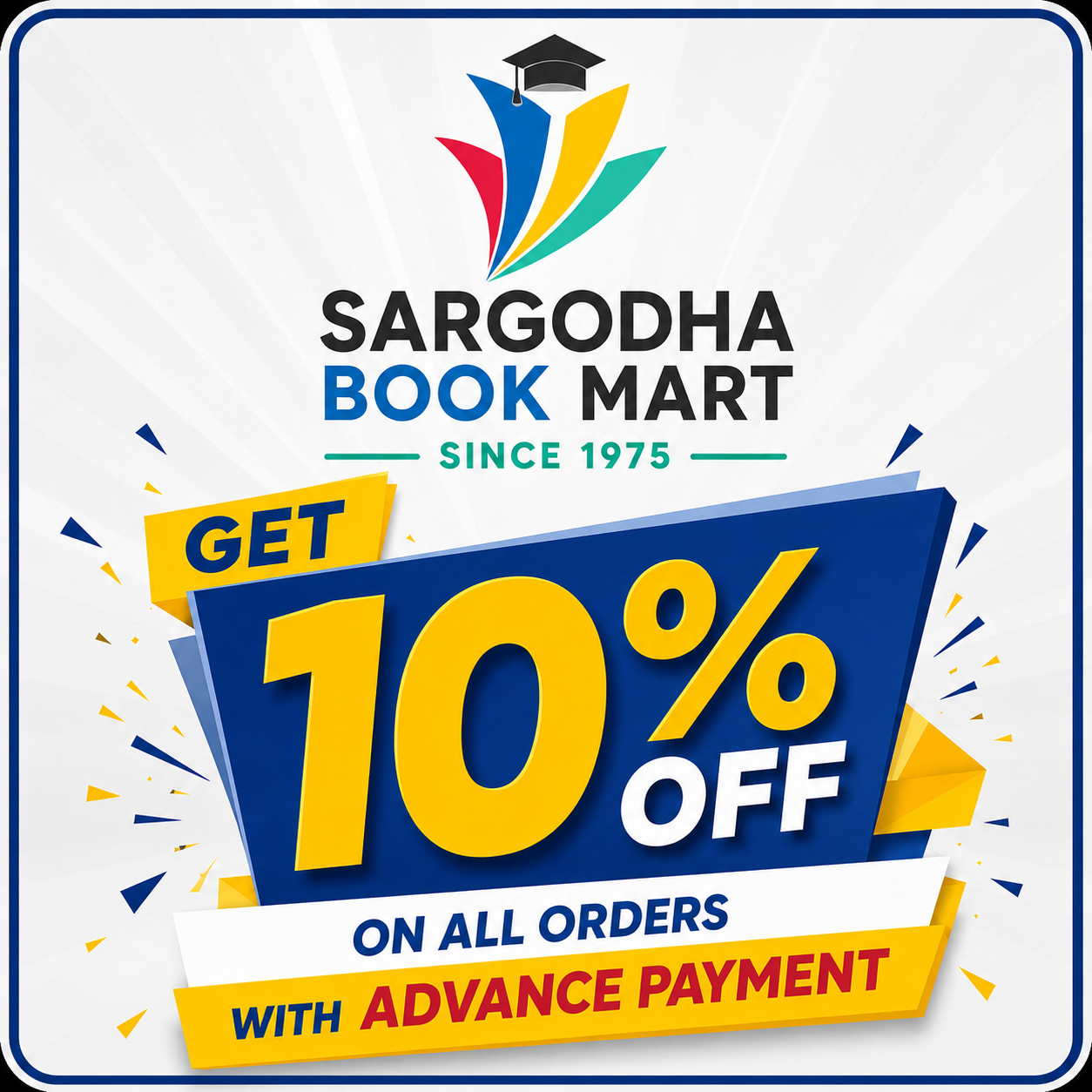 10% Off on advance payment orders