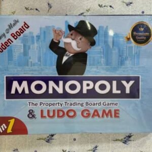 Monopoly & Ludo wooden board trading Game 2in1